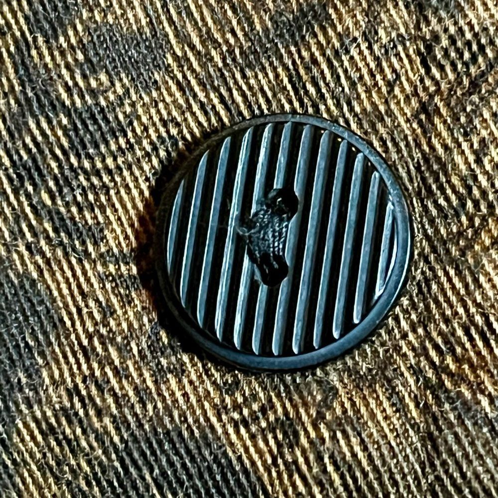 EUC Trucker Style Jacket Brown Blk S - Picture 7 of 8